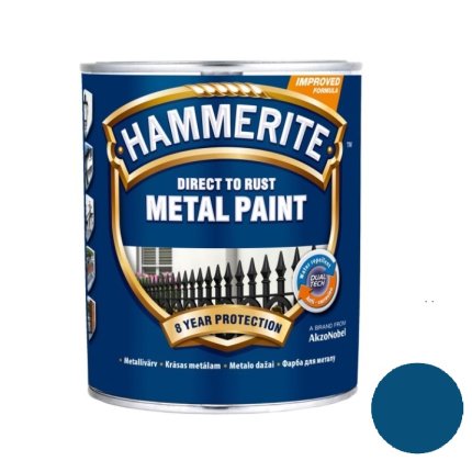Hammerite Smooth Spīdīga, gluda virsma, zila 0.75L